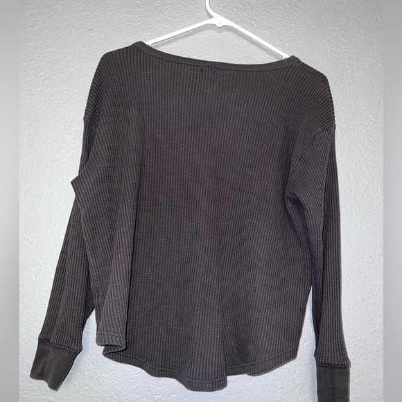 Gap Women's Waffle Knit Sweater Charcoal Gray - Picture 3 of 5